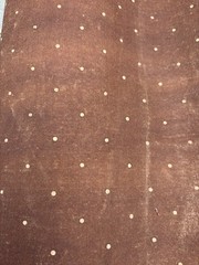 Persimmon Dyed Polka Dot Homespun Fabric by the Half Yard