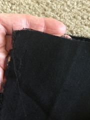 Fabric Velvet Solid Dark Black Color for Apparel Clothing 44.5″wide 24 in long