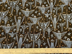 Blue Angels with Copper Metallic Stars and Outline OOP Quilt 26 x 38 inches
