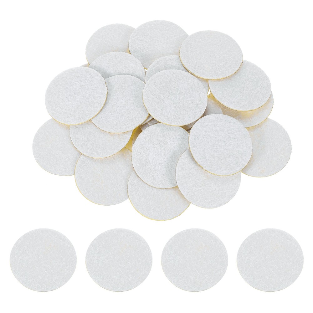 120Pcs Round Felt Circles 30mm (1-1/8″) Non-Woven Felt Fabric Sticker White