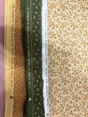 3 Vintage Fall Fabrics 44″ W x 39″ / 41″ / 43″ L Virginia Robertson Fabri-Quilt