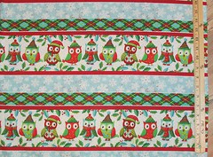 Owl Be Home for Christmas Stripe SPX Christmas Fabric 23″ Repeat #25583