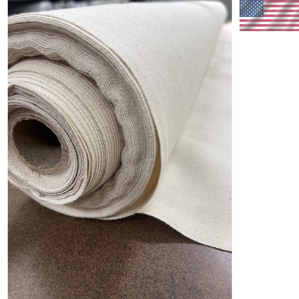 60″ Wide Cotton Duck Canvas – 7oz Versatile Fabric for Crafting, 1 Yard