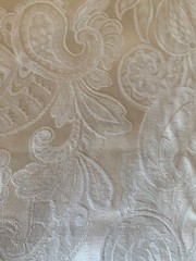 Pastel Off-White Victorian Print Upholstery Fabric By the Yard R308-RK16