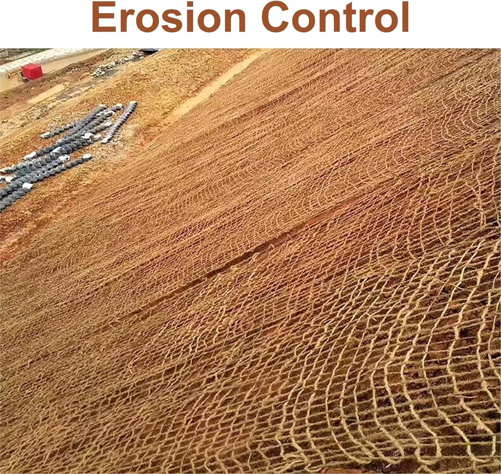 Natural Erosion Control Jute Netting Soil Saver Mesh Blanket Burlap Netting