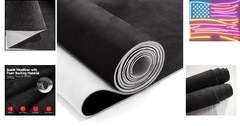 Suede Auto Headliner Fabric 120″ L × 60″ W with Foam Backing – Black Interior…