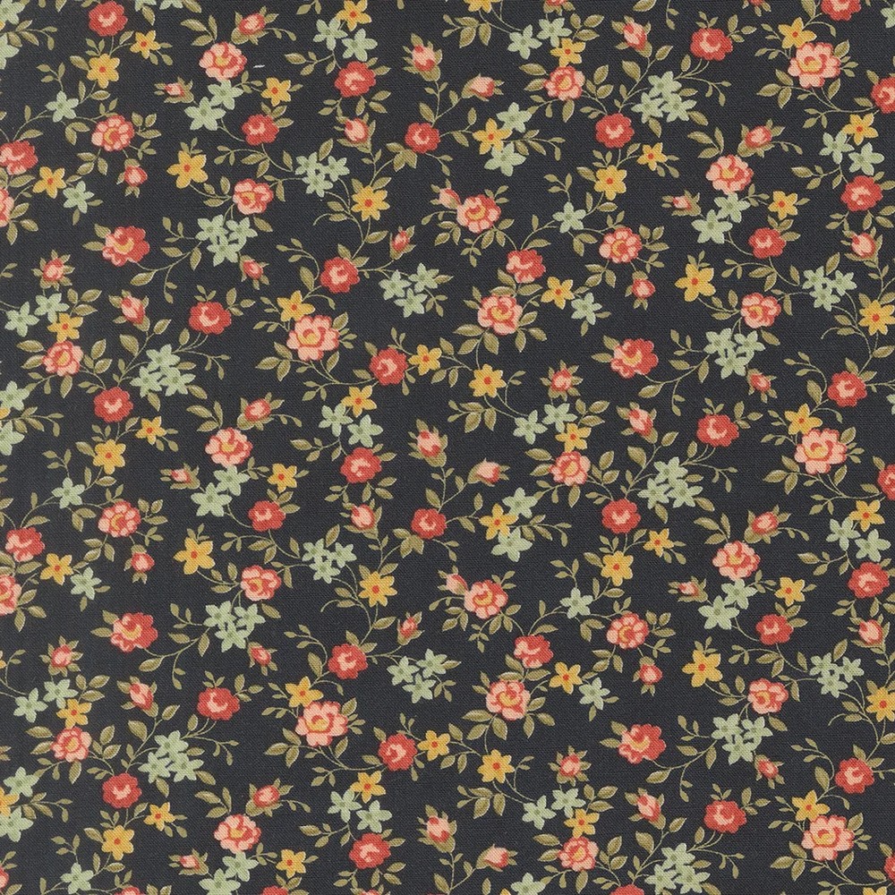 MODA – Ambiance by 3 Sisters – Sweet Roses Small Floral – Midnight 1/4yd