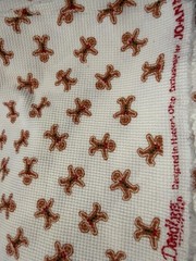 Christmas Cotton Stretch Thermal Fabric With Gingerbread Men New