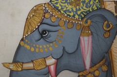 LOT (2) Traditional Indian Painting on Silk 30×14 & 14×10 Mughal Rajasthani C213