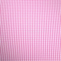 1/4″ PINK GINGHAM PRINT POLY COTTON FABRIC PINK WHITE CHECK 58″ BY THE YARD