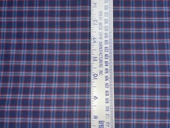 By 1/2 Yd Blue & Red Woven Plaid Check Cotton Fabric BTHY 18″ X 44″
