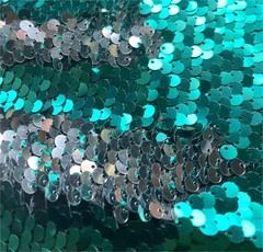 penepico Sensory Fabric Dark Green Silver 5 yd Sequins