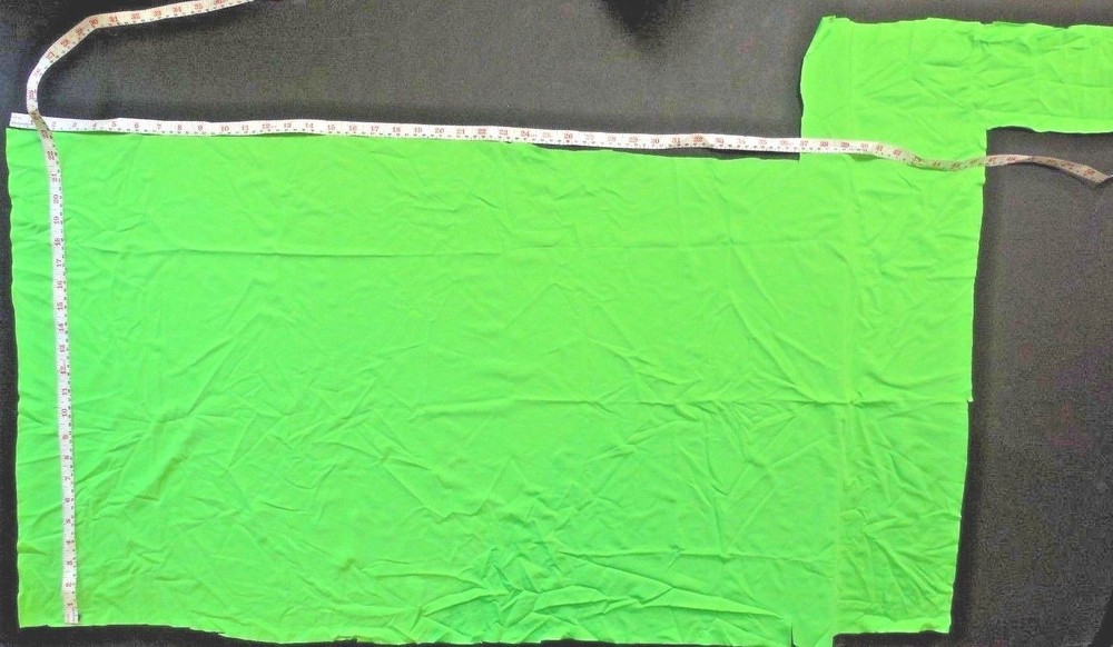 Fabric Remnant Fluorescent Lime Stretch Spandex Fabric 23″ wide X 47″ length