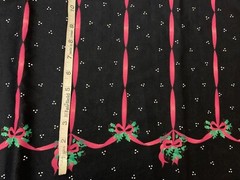 NEW Daisy Kingdom Mistletoe Bears Christmas Border 100% Cotton Sold by 1/2 Yard