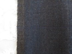 4914. BROWN/BLACK PLAID Wool or Wool Blend SUITING FABRIC- – 61″ x 3-3/4 yds.