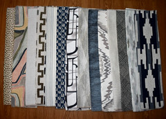 Lot 14 pcs Large 13″x26″ UPHOLSTERY FABRIC SAMPLES Woven Mixed Colors & Patterns