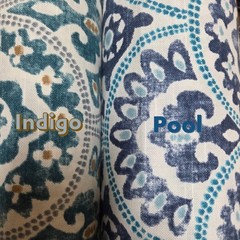 Tomini in Pool BTY Richloom 100% Cotton Slub Duck 54″ Wide Blue Fan