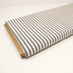 44/45″ 100% Cotton Woven Ticking Stripe Blue – 5 Yard Precut