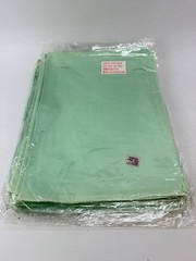 Lot of 11 New 100% Pure Silk Habotai Squares 36×36 Mint Green Hong Kong NOS