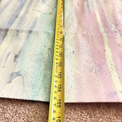 Vintage 1991 Margin Fabric 5.8 Yards 210×57 Watercolor Stripe Pastel Beach