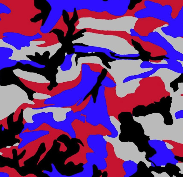 Giants NFL Team Colors Camo | N0 Logo | 4 Way stretch SPANDEX 36″x60″ | USA