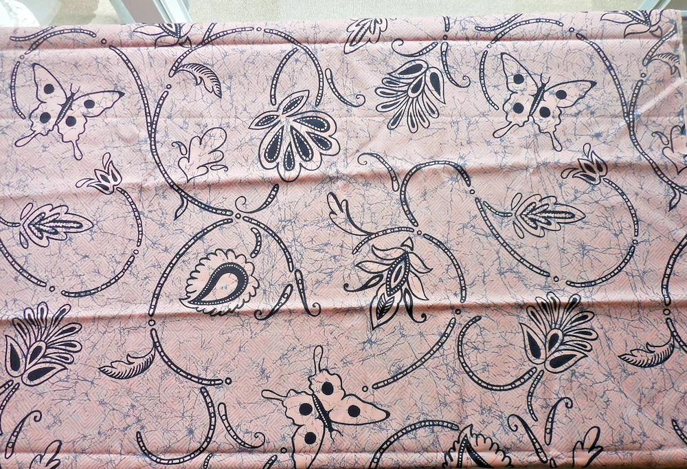 Burlington Prints Pink Black Butterfly Cotton Fabric 60″x 2.47 yds