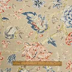 P Kaufmann ROMOLO Jacobean Floral BISCUIT Drapery Curtain Pillow Fabric BTY