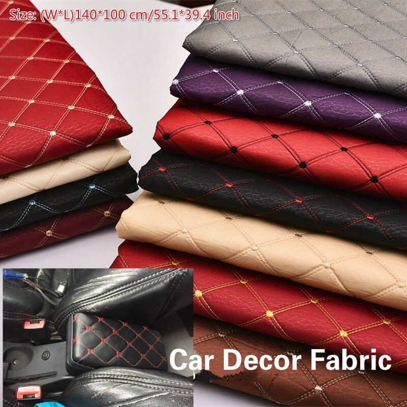 Faux Leather Fabric Quilted Foam Car/Furniture/Upholstery DIY By the Meter