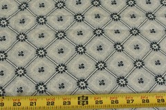By 1/2 Yd, Vintage, Green & Cream Floral Lattice on Quilt Cotton, P293