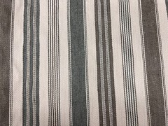 Schumacher Linen Jute Stripe Fabric- Montauban Stripe Nickel Greige 1.5 yd 65171