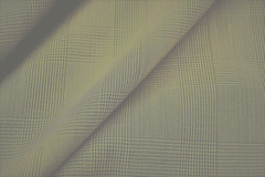 PURE WOOL SUPER 150’s LIGHT BEIGE GLEN CHECK LUXURY TAILORING MADE IN ITALY E26