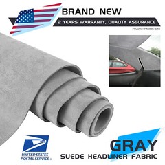 3MM Thick Suede Headliner Fabric Foam Auto Roof Repair Upholstery Material Gray