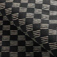 Groundworks OUTDOOR Woven Dash Squares Fabric- STROLL CHARCOAL 7 yds GWF-3785.21
