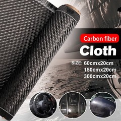 8” x 5/10 FT Real Carbon Fiber Fabric Cloth Roll 3k 200gsm Twill Weave Black