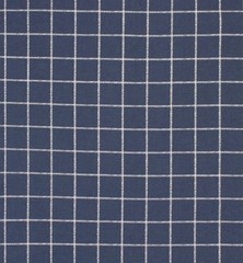 2yds Better Homes & Gardens navy blue & white windowpane grid patterned fabric