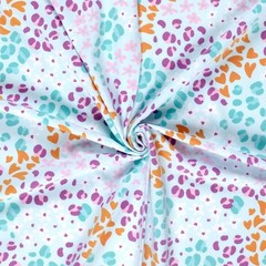 1 M X 1.50 M Cotton Jersey Colorful Flowers Fabric