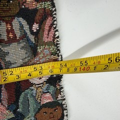 2.5 Yards Vintage Children of World Tapestry Fabric 54×93 Heavy Sewing Material