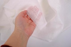 100% linen light white fabric SHEER weight 95gsm gauze flax Lithuanian Linen