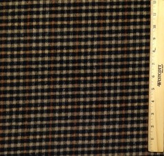 ROBERT ALLEN BUFFALO CHECK STRIPE BLACK WOOL BLEND FABRIC BY THE YARD 57″W