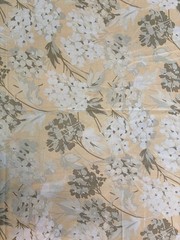 Vintage Yellow Florals Semi Sheer Thin Approximately 36” x 60”