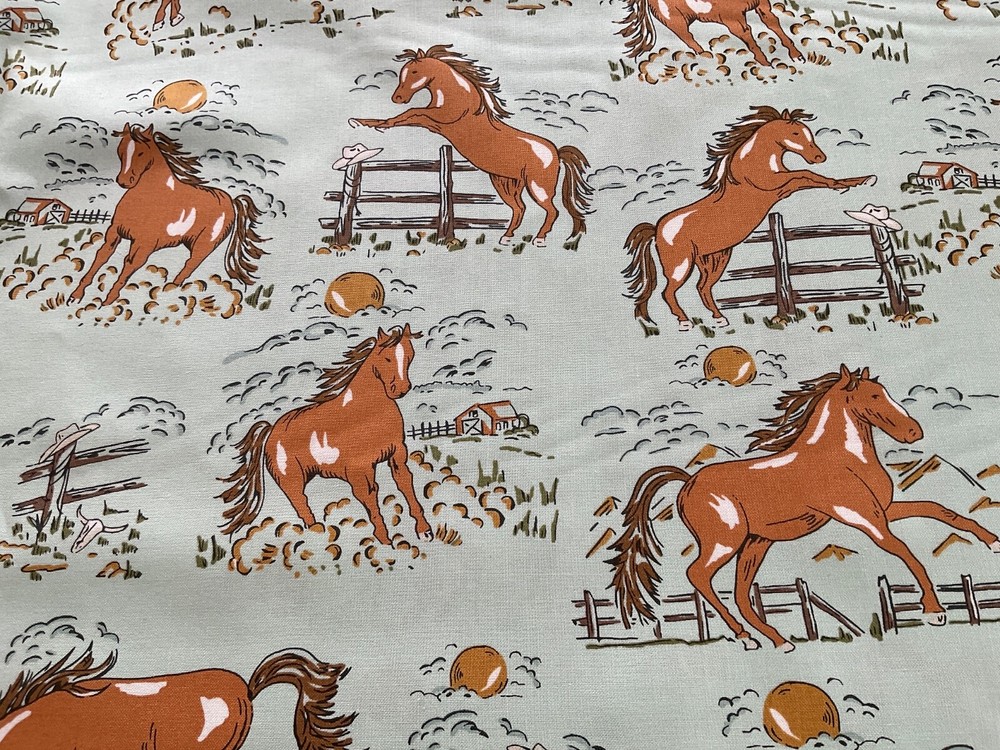 Ponderosa by Moda horses, western, cowboy cotton Stacy Iest Hsu #20861 mint BTY