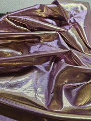 23 Yd Duochrome Lamé Fabric Purple And Gold In 4 Pieces For Decor Craft Sewing