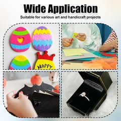 Self Adhesive Felt Sheets, Black Felt Sheet with Adhesive Backing, 14.6 x 39.4 I