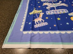 Circus Carousel Panel 35″ x 42″ Unbranded Crib Top Animals Blue