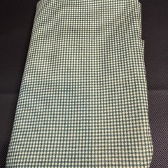 1+ Yds GREEN GINGHAM FABRIC Cotton Small Check 65 X 44”
