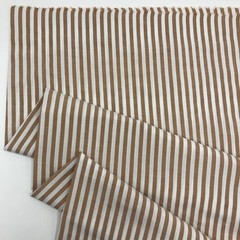 1/8″ Brown and White Striped Fabric, Summer Weight Polycotton 57″ W x 36″ L