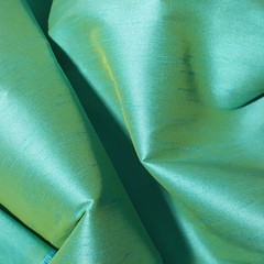 15 YARD LOT TURQUOISE YELLOW FAUX SILK DUPIONI FABRIC TWO TONE IRREDESCENT 58″