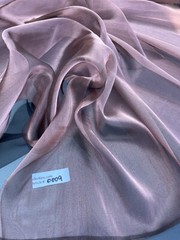 FABULOUS QUALITY SILK METALLIC ORGANZA PLAIN OR SILK TISSUE – BLACK/ COPPER!!!