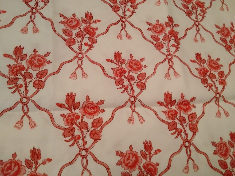 Pierre Deux The Tilly Collection Floral French Country Toile Fabric 56×44″