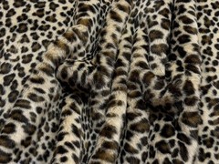 Super Luxury Faux Fur Fabric Material LEOPARD PRINT